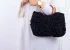 Black Floral Crochet Handbag